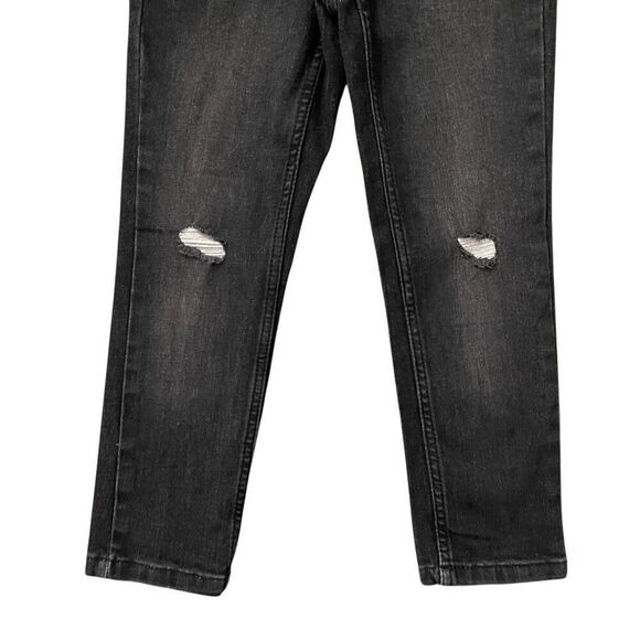 Wonder Nation Boys Black Slim Fit Rip & Repair Distressed Denim Jeans Size 5 - Picture 3 of 12